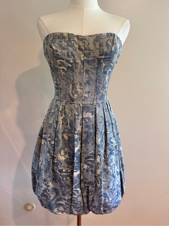 Joie Dresses & Skirts - Joie Strapless Cotton Silk Bubble Hem Mini Dress Size M
